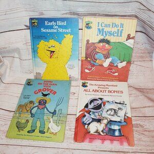 Sesame Street Book Club Lot of 4 Vintage Ernie & Bert Stories